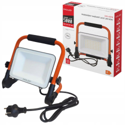Naświetlacz przenośny HALOGEN ROBOCZY BUDOWLANY 50W 4000K 5000lm IP65 1.5m