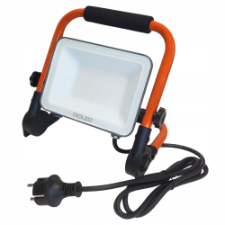 Naświetlacz przenośny HALOGEN ROBOCZY BUDOWLANY 50W 4000K 5000lm IP65 1.5m