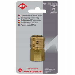 SZYBKOZŁĄCZE MOSIĘŻNE 3/8" GWINT WEWNĘTRZNY EURO