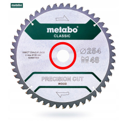 Piła tarczowa do drewna Metabo 254 x 30 mm widia 48 zębów ukośnica kapówka